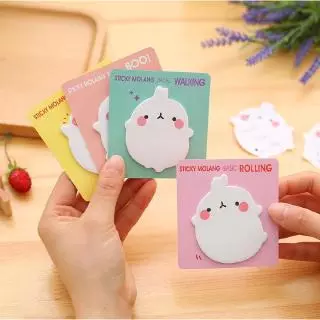 กระดาษโน๊ตกาวในตัว Sticky Note Molang✔️พร้อมส่ง(🎲สุ่มลาย)เครื่องเขียน จดบันทึกลายน่ารัก