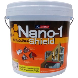 สีน้ำทาภายนอก TOA NANO1 SHIELD BASE A กึ่งเงา 9 ลิตร