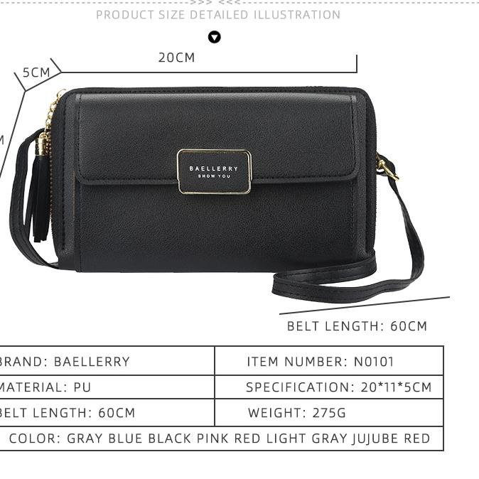 สินค้าตัวท็อป. BAELLERRY N0101 กระเป๋าสะพายไหล่ผู้หญิง หนัง PU พรีเมี่ยม WATCHKITE BALES