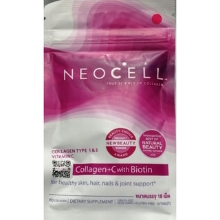 Neocell​ collagen 6000mg. + c +Biotin นีโอเซลล์​ คอลลาเจน​แคปซูล​+วิตามินซี+ไบโอติน  18เม็ด