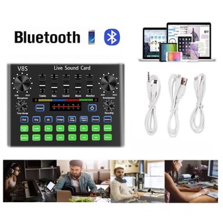 V8S  Audio V8 Stereo Headset Microphone Webcast Streamer Live Sound Card -(Bluetooth) (V8S)