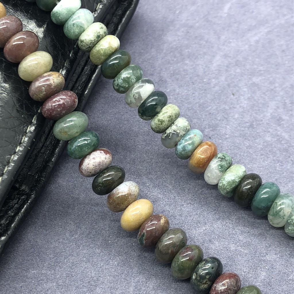 India Agate Spacer อินเดียโมรา เว้นวรรค ลูกปัด 4 * 6.5mm 4 * 8mm มิลลิเมตรธรรมชาติหลวมหินอุปกรณ์เสริมสร้อยข้อมือ DIY