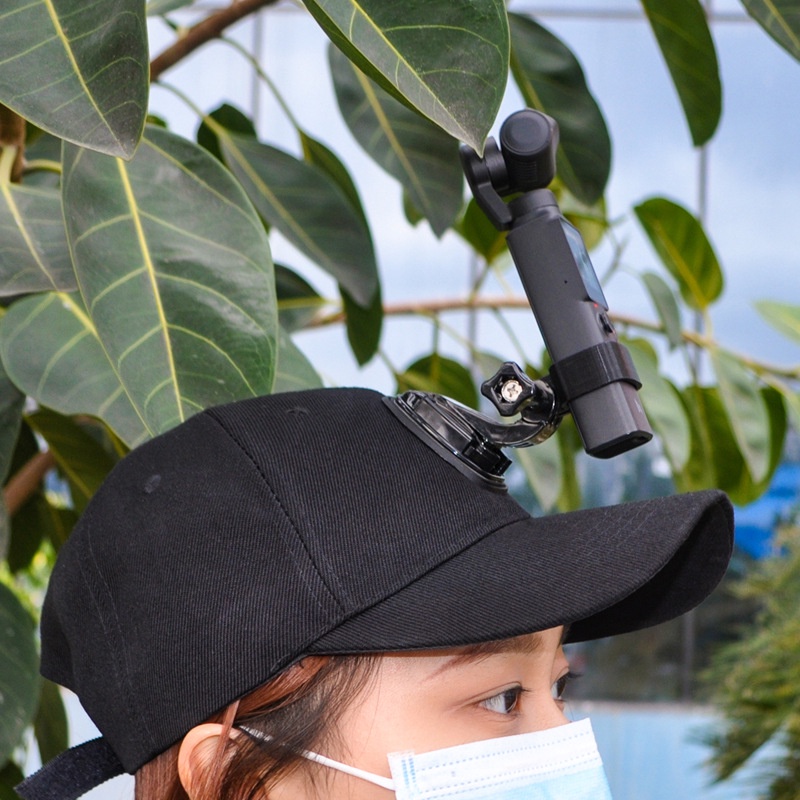 Puluz หมวกเบสบอล พร้อมตะขอตัว J และสกรู สําหรับกล้องแอคชั่น Gopro