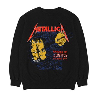 Metallica - ค้อน | เพลง CREWNECK | เสื้อกันหนาว BAND | Unisex | Merch เครื่องดนตรี | คลาสสิก โลหะหนัก