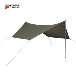 ฟลายชีท Kodiak Canvas Super-6 Tarp with Pole Set ผ้าใบแค้มปิ้ง พร้อมอุปกรณ์