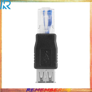 Rememberme หัวคริสตัลอีเธอร์เน็ต Rj 45 Male To Usb Female Lanเชื่อมต่อเครือข่าย