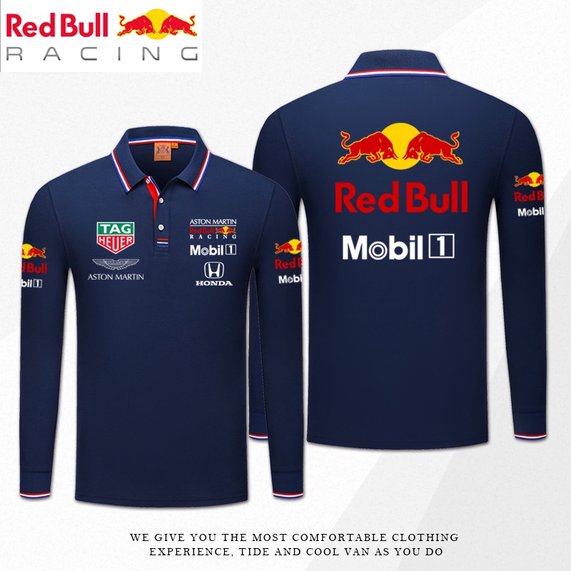 2025 ชุดแข่ง ฉ1 ใหม่ + ทีมกระทิงแดง ฉ1 เสื้อแข่ง + ฤดูร้อนชายและหญิงเสื้อโปโลแขนยาว