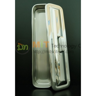 Instrument Tray W/Cover 0168 17x4x2 นิ้ว ถาดใส่เครื่องมือ พร้อมฝาปิด(Magnate)