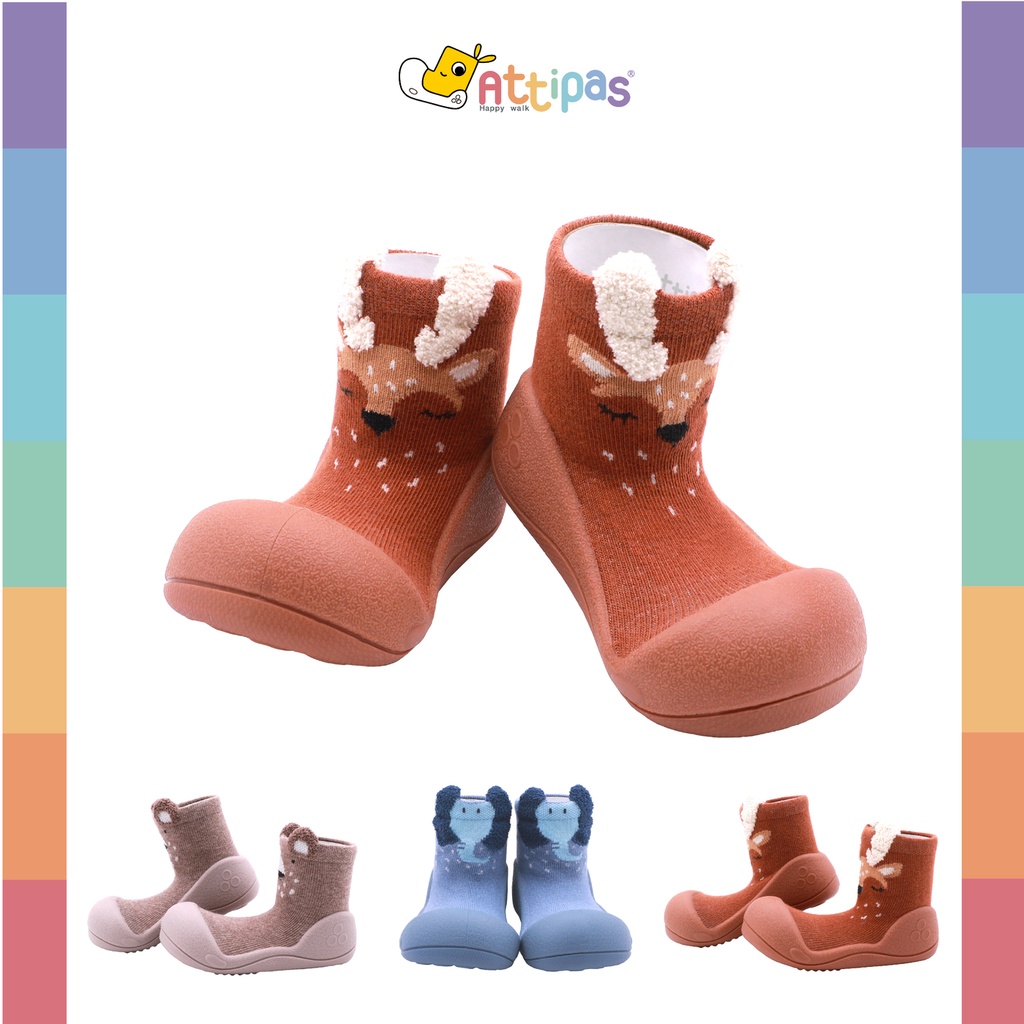 NEW 2022! รองเท้าหัดเดิน Attipas - รุ่น Zootopia - [สี :Pink, Blue, Beige] [รุ่นStandard]