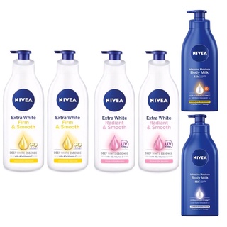 โลชั่นนีเวีย Nivea extra white 600 ml.และ Nivea intensive moisture milk 550มล.525 มล. ขวดเดี่ยวราคาพิเศษ หมดอายุ2026