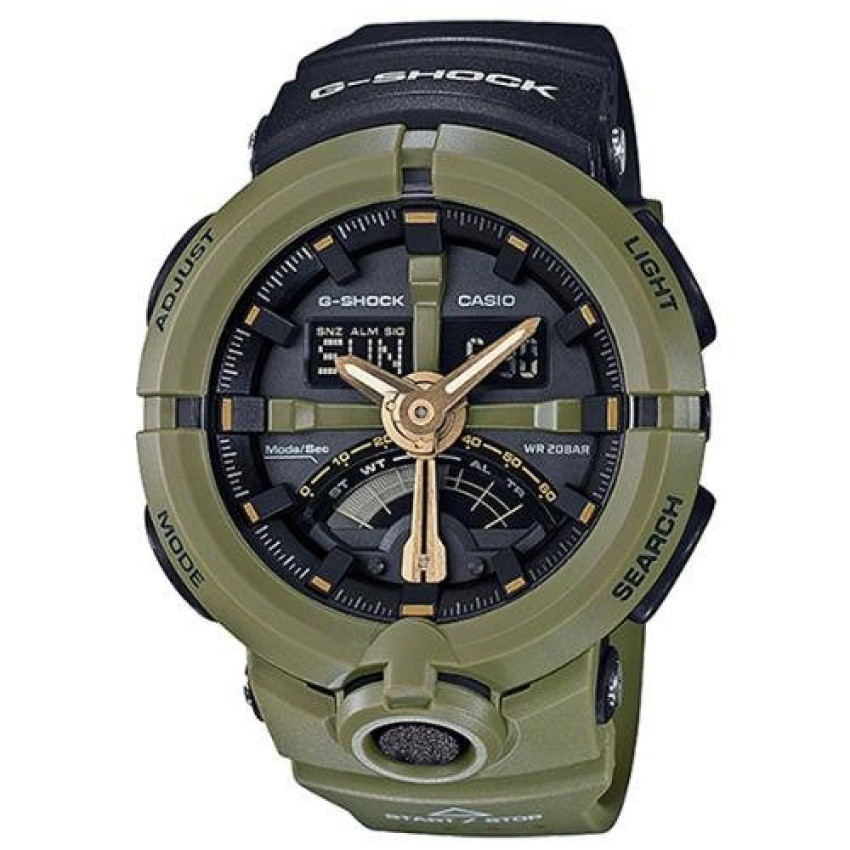 Casio G-Shock นาฬิกาข้อมือผู้ชาย สายเรซิ่น รุ่น GA-500P-3A - สีเขียว