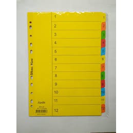 BANTEX DIVIDER / BINDER MARKER A4 12 PAGE (1-12) 6051