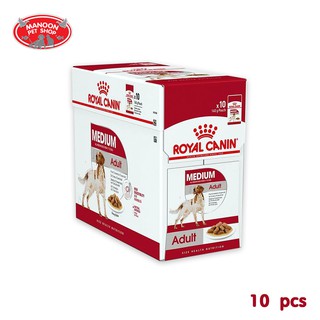 [10 PCS][MANOON] ROYAL CANIN Pouch SHW Medium Adult 140g