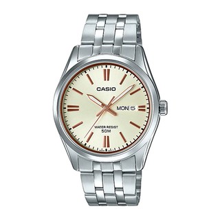 Casio Standard นาฬิกาข้อมือผู้ชาย สายสแตนเลส (หน้าปัดสีทอง) รุ่น MTP-1335D-9AVDF,MTP-1335D-9A,MTP-1335D