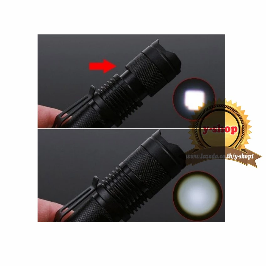 ไฟฉาย LED CREE Q5 โลหะ 2000 ลูเมน ซูมได้ thumbnail 6