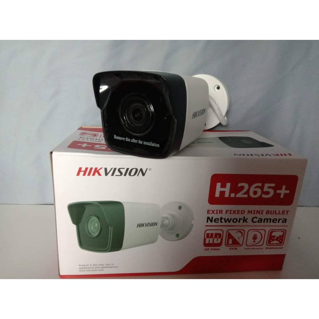 กล้องวงจรปิด Hikvision IP Camera 2MP PoEมีไมค์ในตัวเป็นเคสโลหะกันน้ำ
