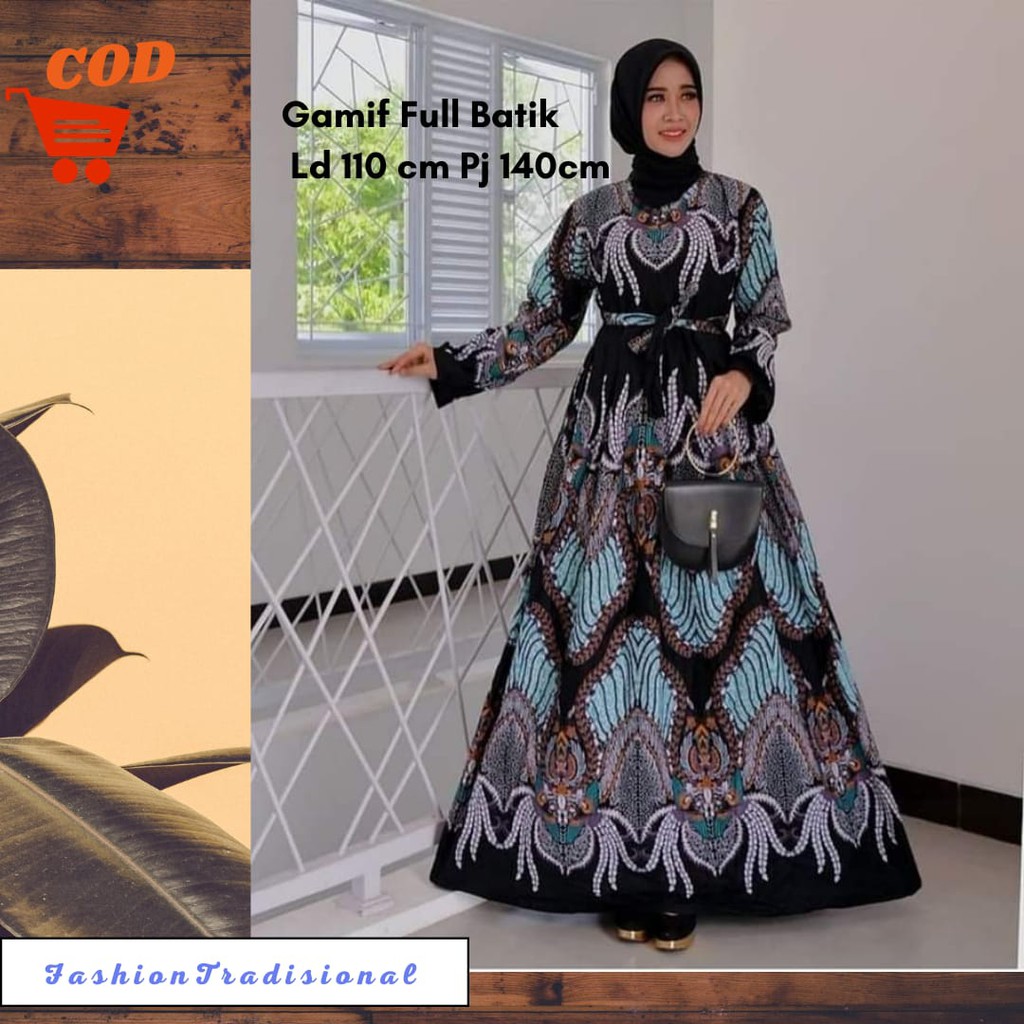 Gamis Batik เสื้อผ้าสตรีมุสลิมสไตล์โมเดิร์น | Shopee Thailand