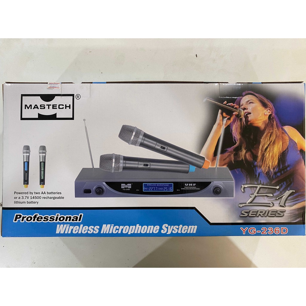 ไมค์ลอย ไมโครโฟนไร้สาย MASTECH YG-236D Wireless Vocal