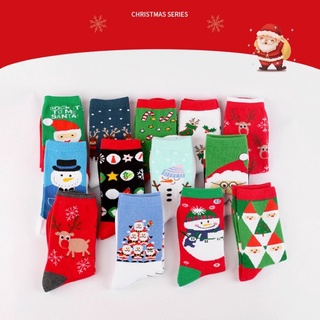 [พร้อมส่ง🇹🇭] x’mas socks ถุงเท้าข้อยาวคริสมัส