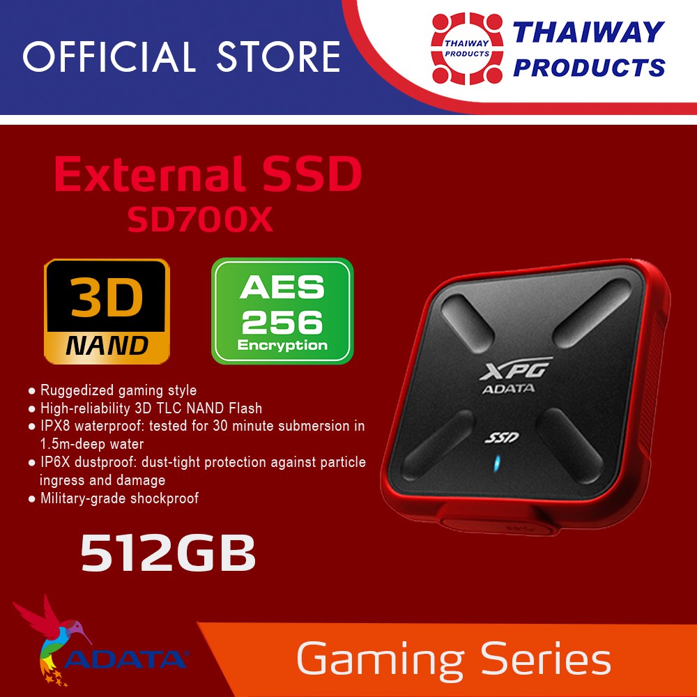 ADATA External SSD รุ่น SD700X ความจุ 512GB
