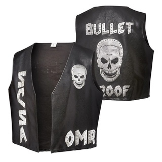 เสื้อกั๊ก มวยปล้ำ หนังแท้ Stone Cold Steve Austin "One More Round" Replica Vest