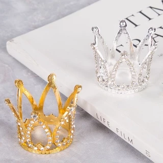 พร้อมส่ง มงกุฏเล็ก มงกุฏแต่งหน้าเค้ก มงกุฏประดับผม มงกุฏเด็กสีเงินสีทอง
