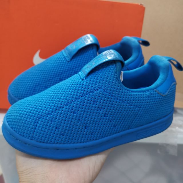 15cm/รองเท้า​เด็ก​ Adidas Stan Smith สีฟ้า​ สวยมาก​ มือสอง​สภาพ​ดี​