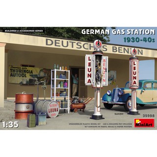 โมเดลอุปกรณ์จำลอง MiniArt 1/35 MI35598 German Gas Station 1930-40s