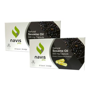 Sesamin Navisplus น้ำมันงาดำสกัดเย็น เซซามิน นาวิสพลัส ​(ยับยั้งการเสื่อมสลายของกระดูก เสริมสร้างกระดูก)1กล่องแถม1กล่อง