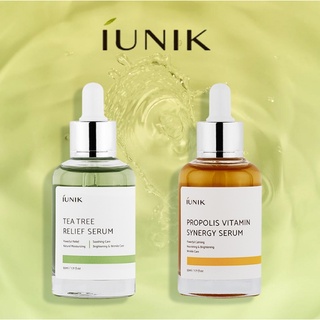 Iunik Tea Tree Relief Serum 50 มล. โพรโพลิส วิตามินซี เซรั่ม 50 มล. เซรั่มบํารุงผิวหน้า ผ่อนคลาย และให้ความชุ่มชื้น บรรเทาสิว