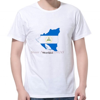 เสื้อยืดแขนสั้น ผ้าฝ้าย พิมพ์ลาย Republic of Nicaragua America Central สไตล์ฮาราจูกุ สําหรับผู้ชาย FGngki86CKdcbe48Size