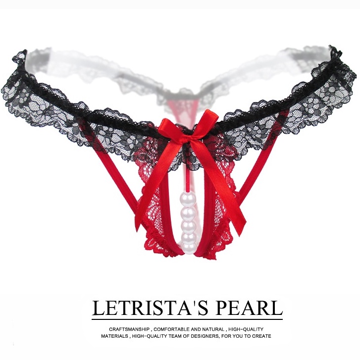 【 One size — 40kg-60kg 】กางเกงชั้นใน ผ้าลูกไม้ ประดับมุก ZT006#-2167 สําหรับผู้หญิง