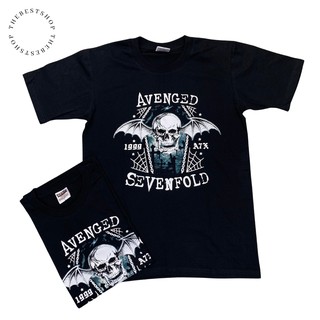 คอตต้อนคอกลมเสื้อยืดลายวง AVENGED SEVENFOLD สกรีนหน้าหลัง จัดเล้ยย!!S-5XL