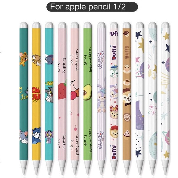 ✓♦พร้อมส่ง! สติ๊กเกอร์ปากกา สำหรับ Apple Pencil รุ่น1&amp;2 sticker กันรอยขีดข่วน ถนอมปากกา กาว3M ไม่ทิ้งคราบกาว