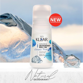 โรลออนสารส้มน้ำดีโอเคลียร์คลาสิคเพียว 65ml / DEOKLEAR Mineral Deodorant Roll On Classic Pure 65ml