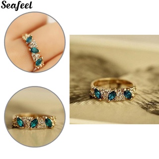 seafeel_ Skin-friendly Luxury Ring Luxury Women Finger Ring Fine Workmanship Jewelry Accessory