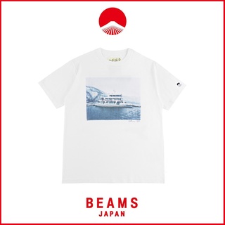 Beams เสื้อยืดแขนสั้นลําลอง ผ้าฝ้าย ทรงหลวม ลายโลโก้ Akita สไตล์ญี่ปุ่น สําหรับผู้ชาย และผู้หญิง ใหม่