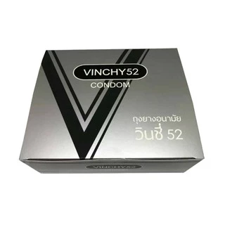 (COD)​ VINCHY​ 52​ MM. SMOOT SURFACE ถุงยางอนามัย​ วินชี่​ ขนาด52มม.ผิวเรียบ​ บรรจุ​ 100 ชิ้น