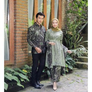 ผ้าบาติก ลาย MECCA COUPLE KEBAYA สไตล์โมเดิร์น เหมาะกับการเล่นฟิตเนส สําหรับผู้หญิง | Aris ผ้าโบรเคด สําหรับคู่รัก