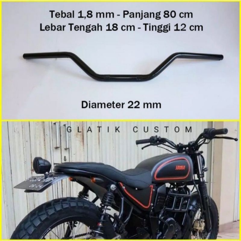 Japstyle handlebar deus sclumber tracker w175 byson vixion scorpio cb150 thunder universal