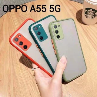 A95(พร้​อมส่งในไทย)เคสขอบนิ่มหลังแข็งขุ่นคลุมกล้องOPPO A55 5G/A55 4G/A95 5G/A95 4G