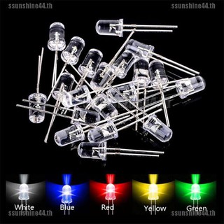 【SUNSHINE44】ไดโอด Led 5 มม. 5 สี สีแดง สีเขียว สีเหลือง 100 ชิ้น