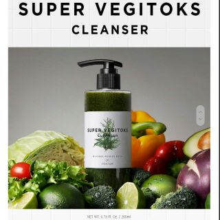 😻พร้อมส่ง😻 《 Chosungah》 คลีนซิ่งผัก สุดฮิต ! 200 ml. Wonder Bath Super Vegitoks Cleanser (Green) ของแท้จากเกาหลี!