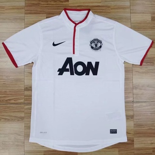 เสื้อกีฬาแขนสั้น ลายทีมชาติฟุตบอล Manchester United 2012 13 ชุดเยือน สไตล์เรโทร คุณภาพสูง AAA ไซซ์ S-XXL