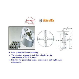 4JAW CHUCK หัวจับแท่นกลึง 4 จับ เข้าพร้อม10