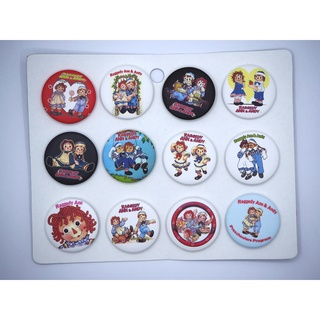 เข็มกลัด 3.2cm/4.4cm Raggedy Ann &amp; Andy เร็กเกดี้ แอนน์ การ์ตูน อนิเมะ Cartoon Anime