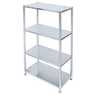 Shelf 4-SHELVING UNIT QLINE MS-706/4 STAINLESS STEEL Multipurpose furniture Home &amp; Furniture ชั้นวางของ ชั้นวางของสเตนเล