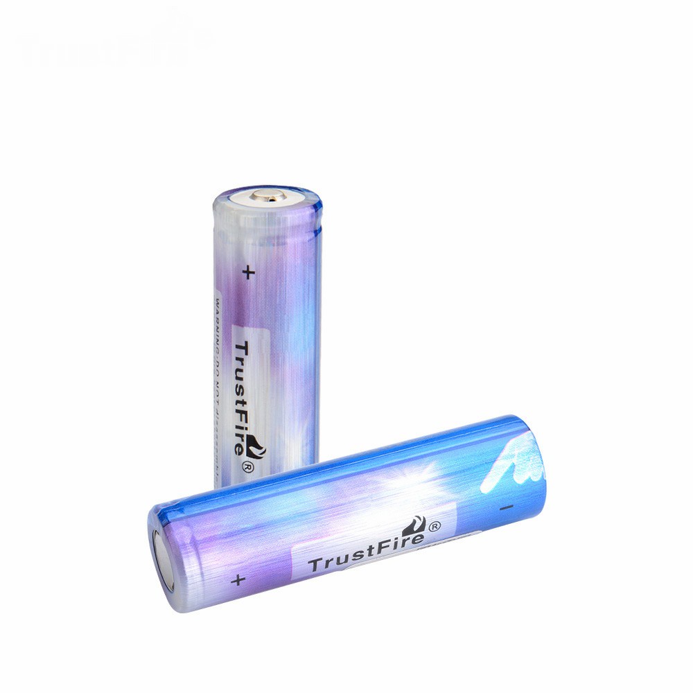 TrustFire 2000mAh 18650 Li ion Battery Button/ Flat Top Rechargeable Lithium Batteries Cells with PC
