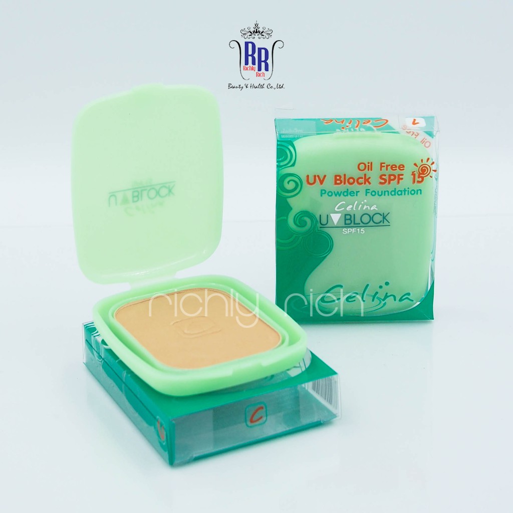 🔸แท้|ส่งไว🔸CELINA แป้งพัฟ กันแดด UV Block Oil Free Powder SPF15 รีฟิล แป้งเซลีน่า แป้งพริตตี้ แป้ง เซลิน่า ริชชี่ริช