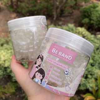 BEBAND หนังยางรัดผม [ยางเส้นใหญ่Large : ใช้รัดผมผู้ใหญ่หรือเด็กผมยาวหนา] สีขาวใสล้วน